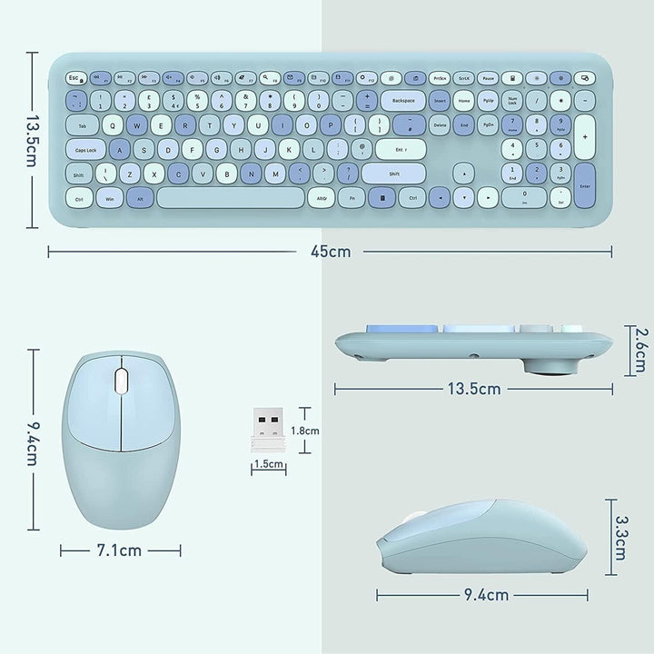 Keyboard and Mouse Wireless Set for Windows Desktop Laptop PC Computer 2.4G