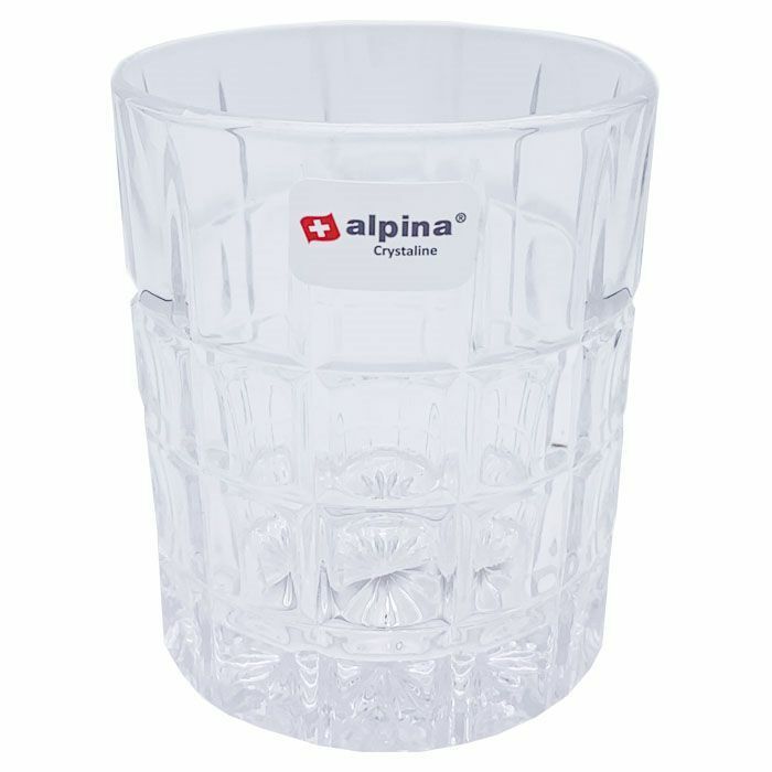 Alpina Crystaline Glass Tumbler Toronto 320ml Clear Crystal Set Drinking Whisky