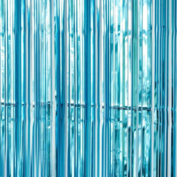 Ice Blue Foil Curtain Backdrop Door Party Birthday Decorations Wedding Tinsel