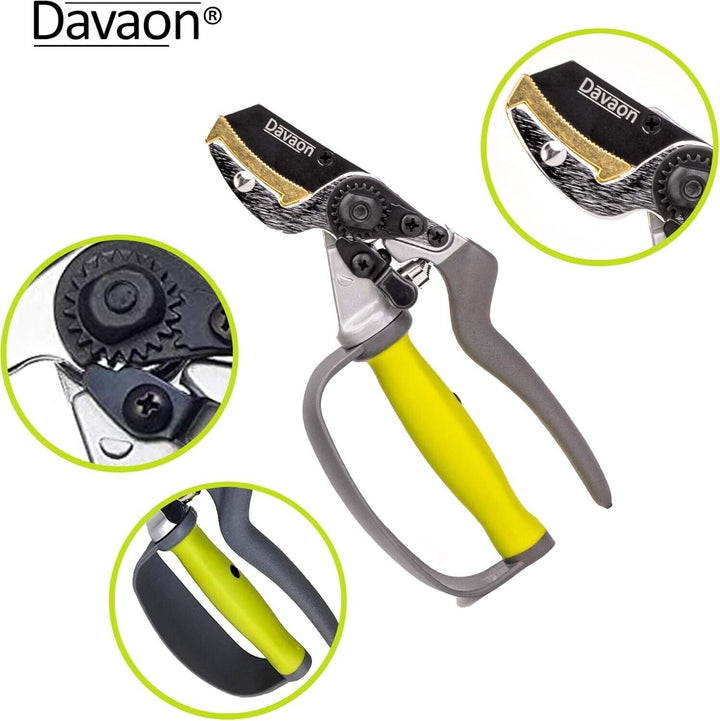 Heavy Duty Garden Secateurs Pruners Shears Snips Anvil Style Cutters Strong