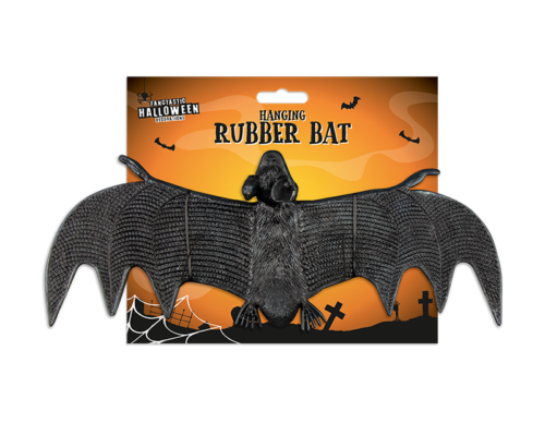 Halloween Rubber Bat Hanging Decoration Large Props House Indoor Outdoor Scary
