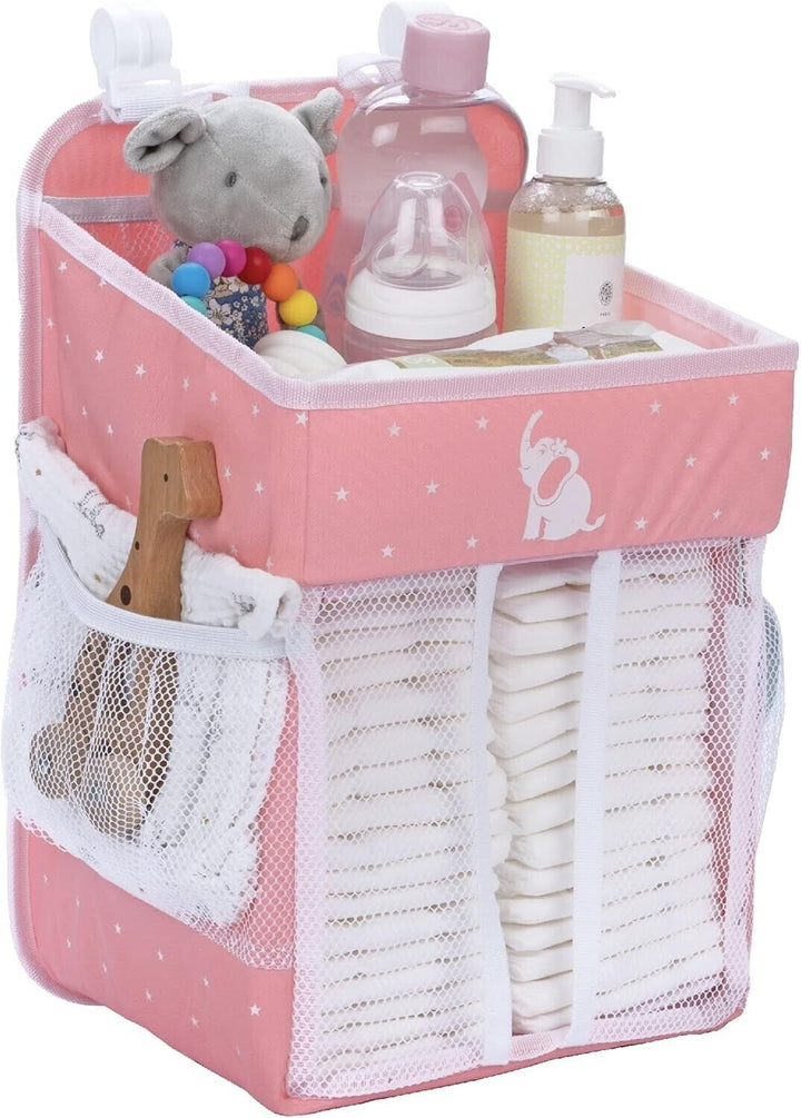 Baby Nappy Caddy Organiser Large Set Movable Nursery Diaper Nappy Cart Portable