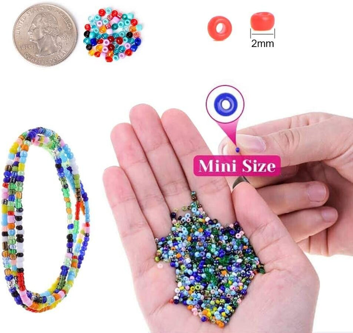 Glass Beads Seeds for Jewellery Making Job Lot 4mm Set Kit Crafting Bracelet