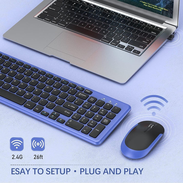Keyboard and Mouse Wireless Set for Windows Desktop Laptop PC Computer 2.4G