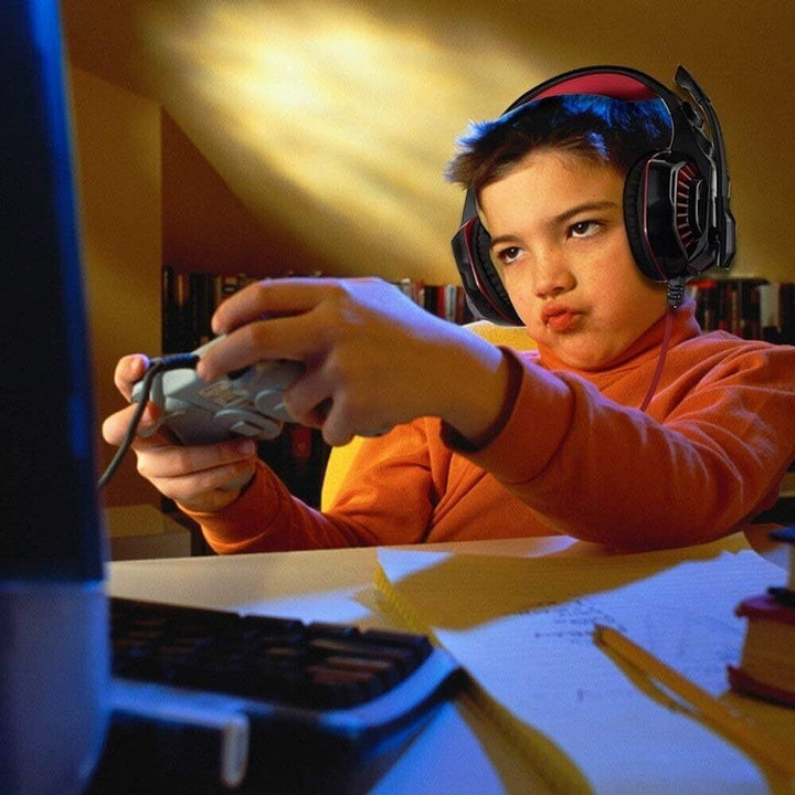Gaming Headset with Microphone for PC Laptop PS4 Xbox One PS5 Headphones LED USB