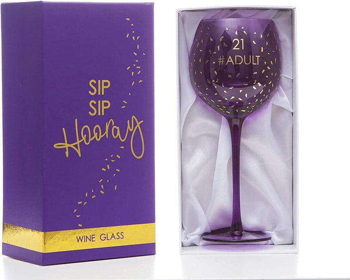 21st Birthday Gifts for Her Wine Glass Novelty Boxed Birthday Ideal Party Girls