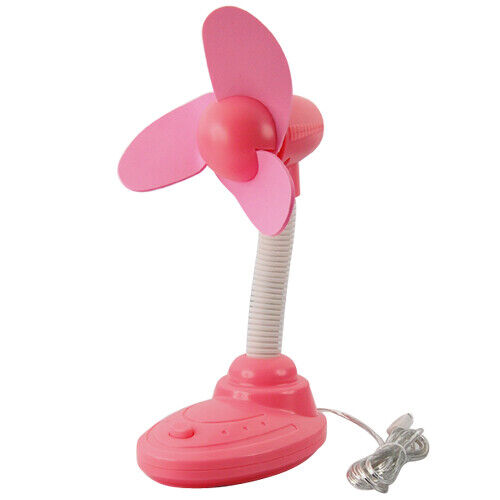 Mini USB Desk Fan Small Quiet Personal Cooler Girls Bedside Table Portable
