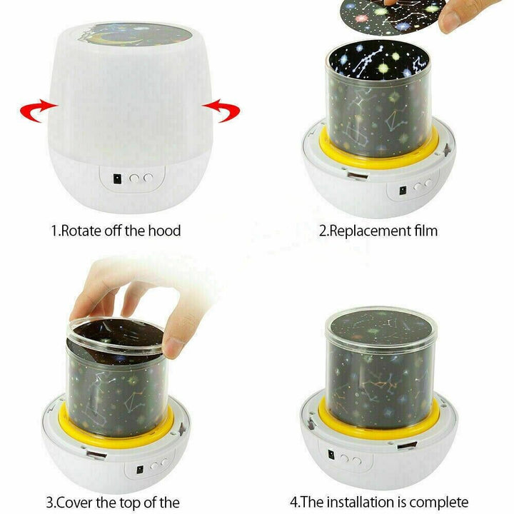 Star Light Projector USB Night Baby Adult Sky Moon Lamp LED Galaxy Ceiling Wall