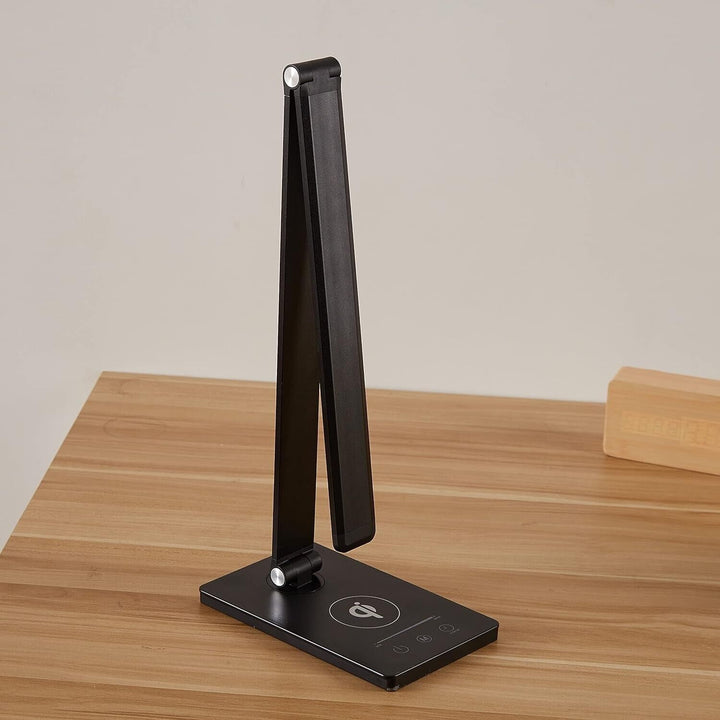 LED Desk Lamp with Wireless Charging for Phone UK Plug USB Swing Arm 5 Colour