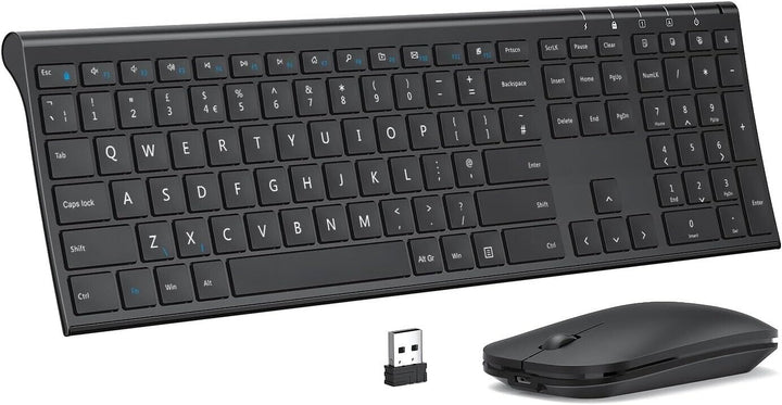 Keyboard and Mouse Rechargeable Set for Windows Desktop Laptop PC Computer 2.4G