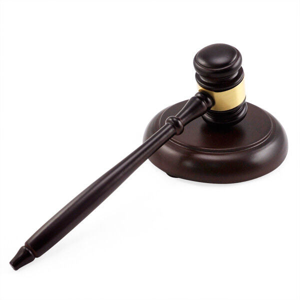 Handcrafted Wooden Wood Lawyer Judge Gavel Sound Block Gift Set Auction House