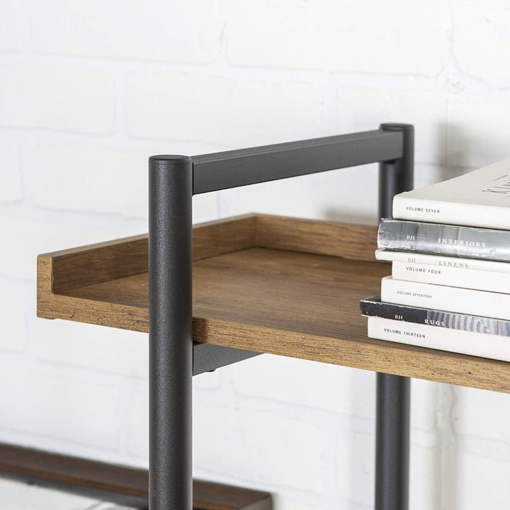 Bookcase Tall 5 Tier Book Shelf Large Storage Shelving Unit Solid Wood Furniture