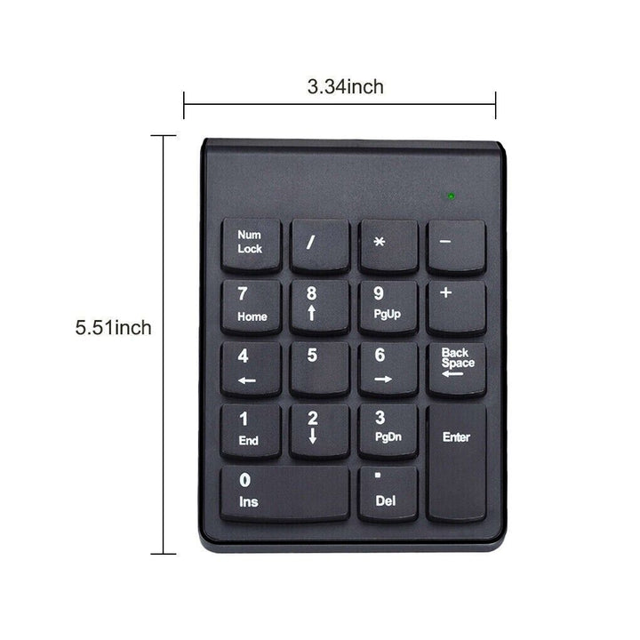 Wireless 2.4GHz USB 18 keyboard Number Pad Numeric Keypad Keyboard for Laptop PC