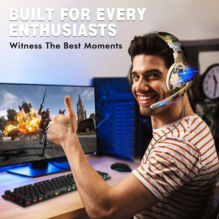 Gaming Headset with Microphone for PC PS4 PS5 Xbox one Nintendo Switch Headphone