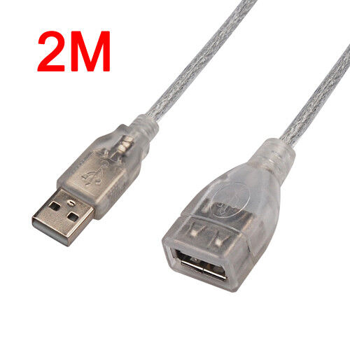 2m Metre USB 2.0 Extension Cable Lead A to A Male Female Cable 480mbps Extender