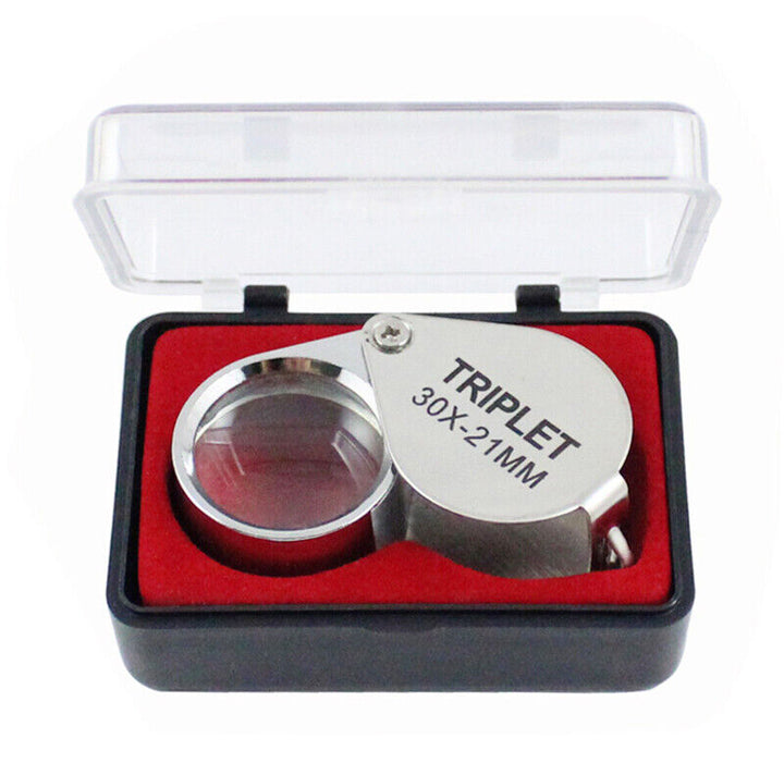 Jewelers Loupe Magnifier Watchmakers with LED Light Glasses Eyeglass Jewelry 