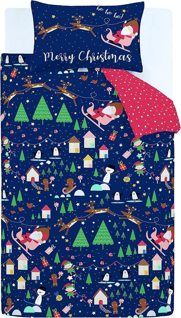 Christmas Duvet Cover King Size Sets with 2 Pillowcases Bedding Glow In Dark
