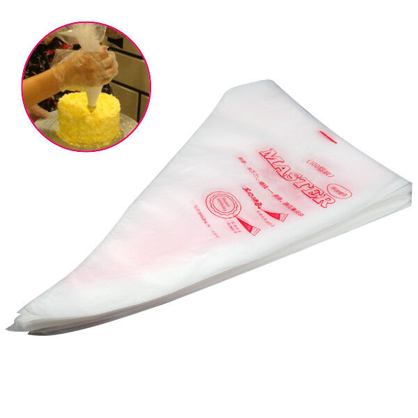 100 13.7" Plastic Disposable Icing Piping Pastry Bags Cake Decorating Plastic