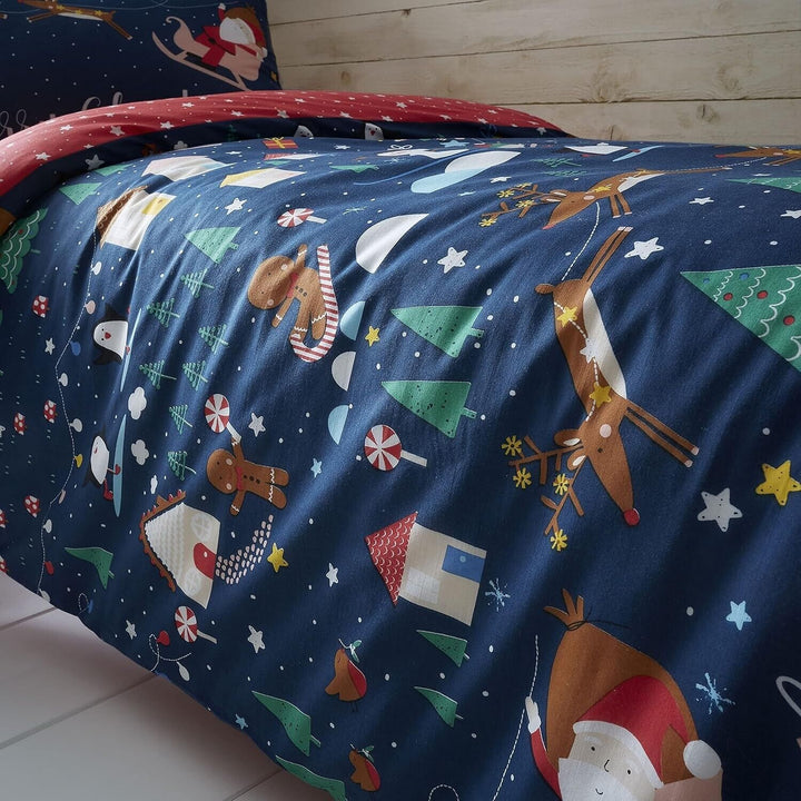 Christmas Duvet Cover King Size Sets with 2 Pillowcases Bedding Glow In Dark