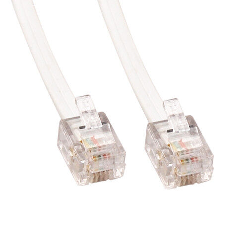 10M High Speed Broadband Internet ADSL Cable Lead RJ11 White Modem Router BT
