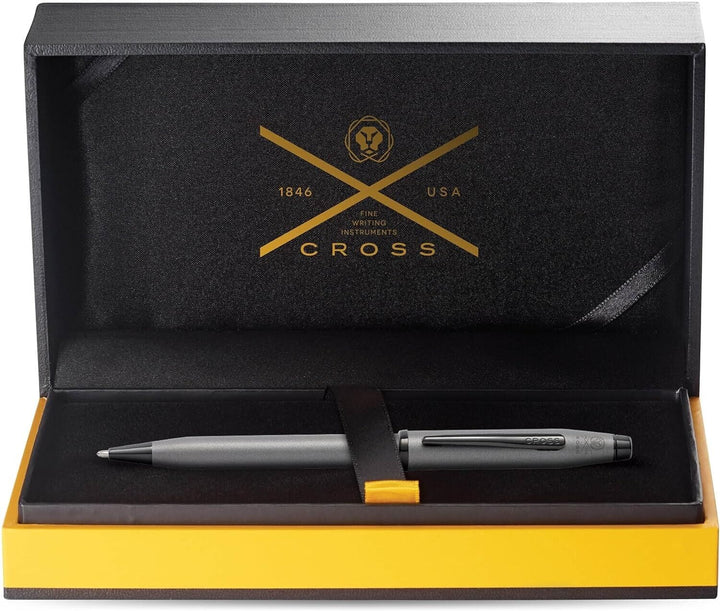 Cross Century II Ballpoint Pen Gun Metal Gray Black Ink Medium Tip Gift Boxed