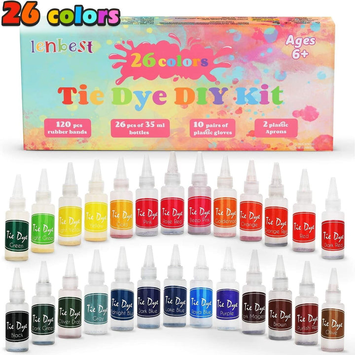 Tie Dye Set Kit 26 Colours Kids Adults Big Box Textile Paint Professional Craft