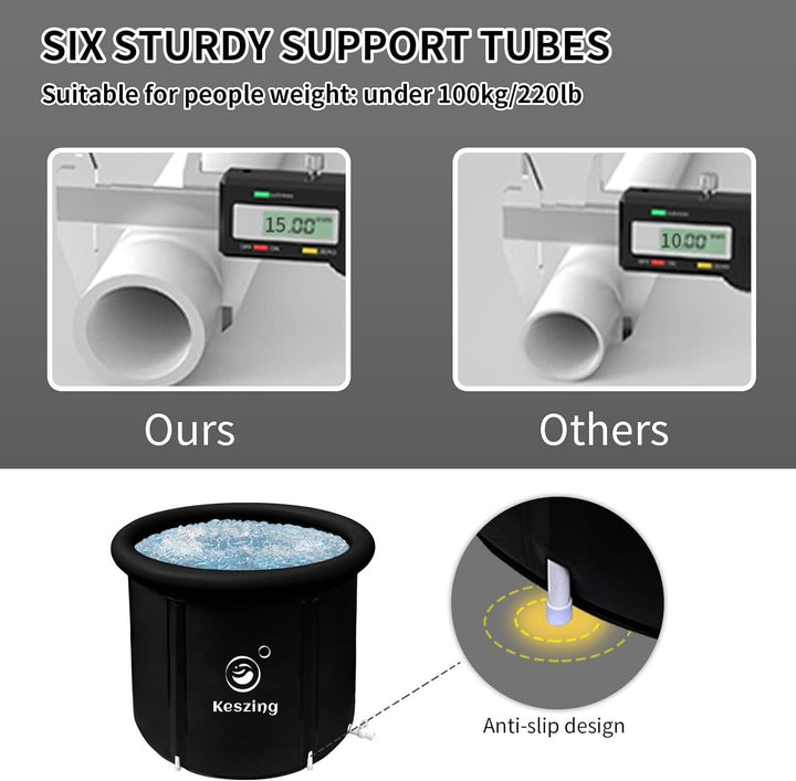 Ice Bath Tub Plunge Pool Barrell with Cover Chiller for Recovery Athlete Outdoor