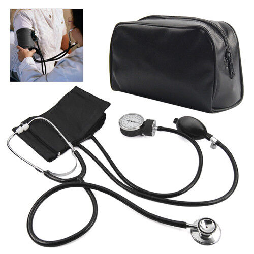 Aneroid Sphygmomanometer Cuff Blood Pressure Montior Stethoscope Nylon Cuff Dial