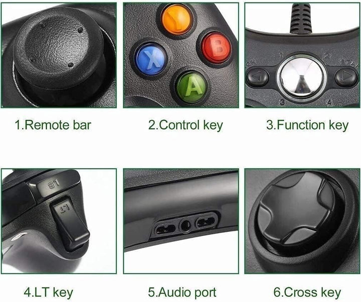 Xbox 360 Wired Controller Gamepad for Microsoft PC Windows 7/8/10/11 Console