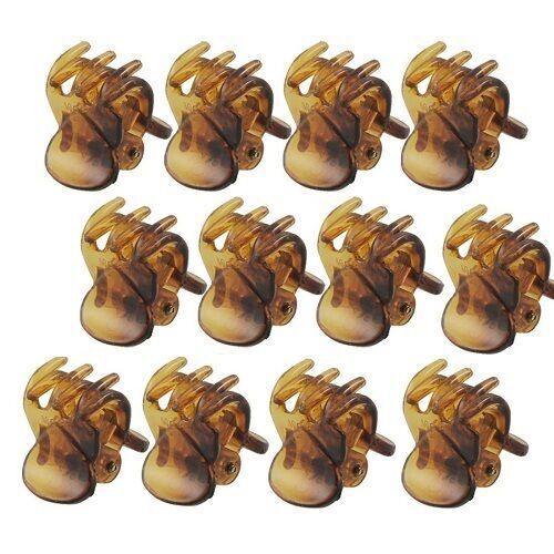 Hair Clips Claw Accessoties Small for Girls Women Bulldog Plastic Clamps x12
