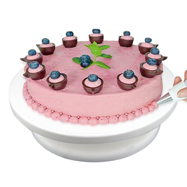 28cm Kitchen Cake Decorating Icing Rotating Turntable Display Stand Revolving