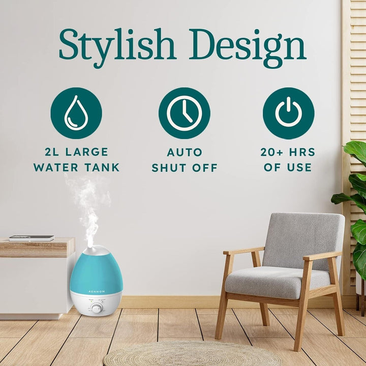 Air Humidifier Diffuser Essential Oil for Bedroom Home Cool Mist Large 2.8L