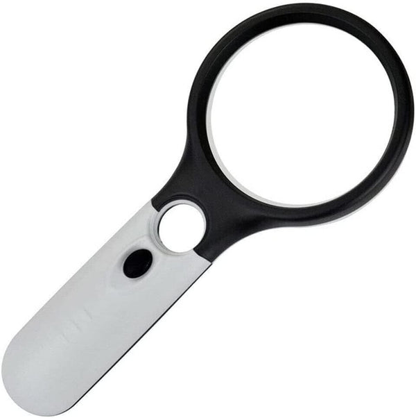 Magnifying Glass with LED Light for Reading 3X/45X Large Loupe Jewelry Handheld