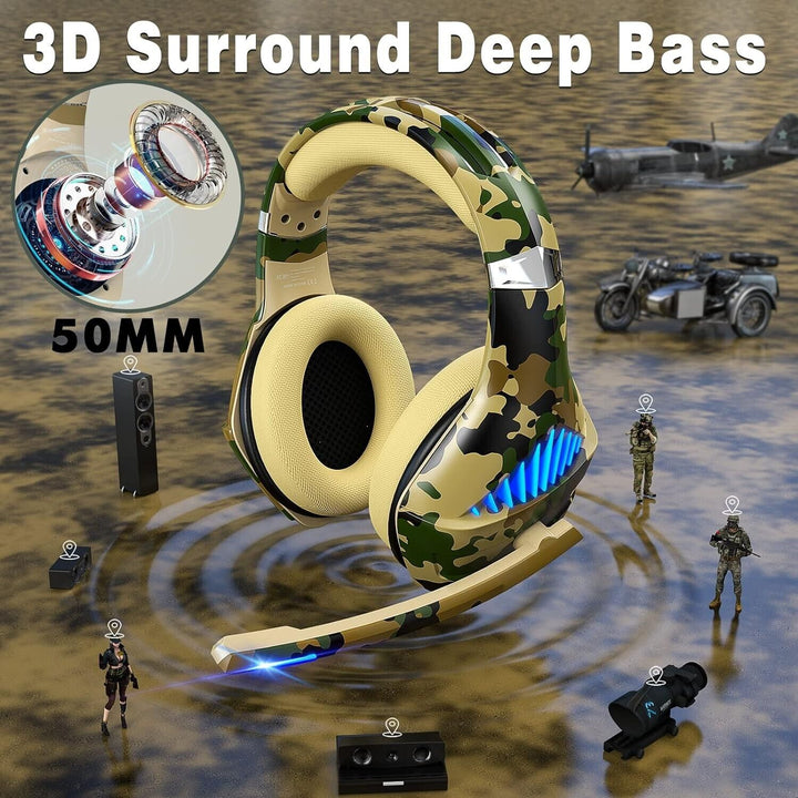 Gaming Headset with Microphone for PC PS4 PS5 Xbox one Nintendo Switch Headphone