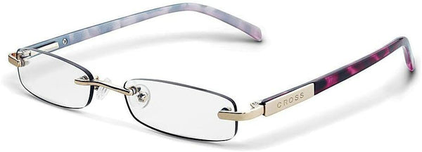 Cross Rimless Womens Reading Glasses 1.0 Designer Oval Model Georgina Trendy