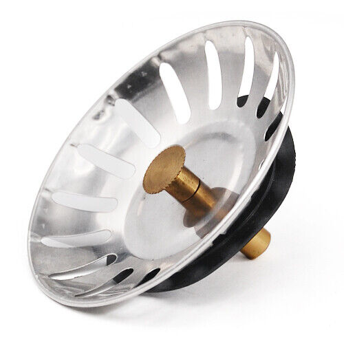 Kitchen Sink Basin Strainer Hair Trap Bath Plug Hole Waste Filter Strainer Steel