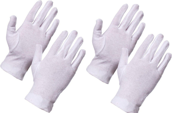 2 Pairs Cotton Gloves White Mens Women Dermatological Moisturising Eczema Cream