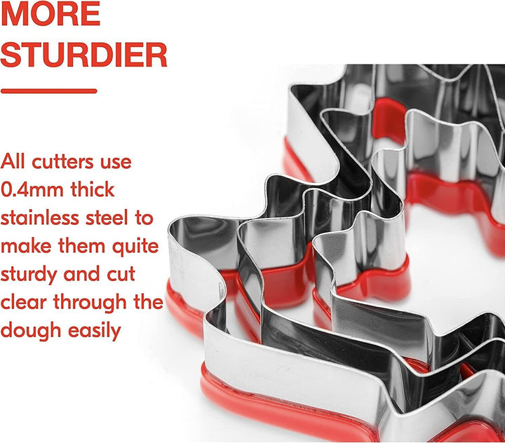 Maple Leaf Cookie Cutters Biscuit Sandwich Metal Set Shapes for Kids Pastry x3