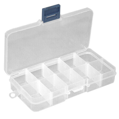 6x 10 Compartment Small Organiser Storage Plastic Box Craft Nail Art Fuse Beads