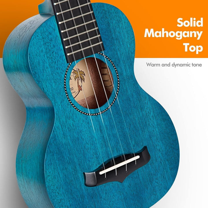 Enya Soprano Ukulele with Case Mahogany Top for Starter Kit Beginner Adult Child