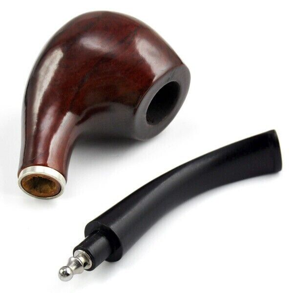 Smoking Pipes Vintage Style with Rack Stand Holder for Tobacco Wooden Cigar