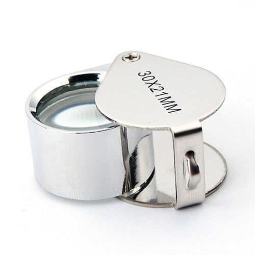 Jewellers Loupe 30 x 21mm Glass Jewellery Antiques Magnifier Hallmark Eye Lens