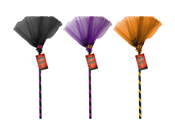 Kids Witches Broomstick Halloween Fancy Dress Costume Props Spooky 80cm Decors