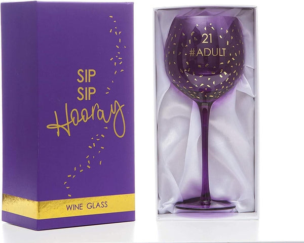 21st Birthday Gifts for Her Wine Glass Novelty Boxed Birthday Ideal Party Girls