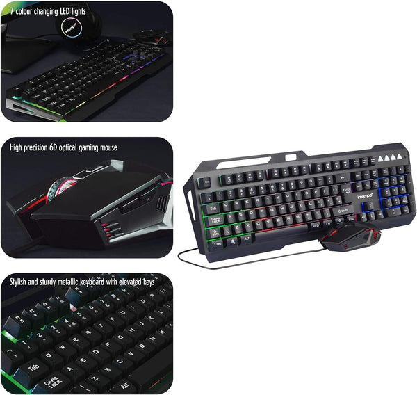 Gaming Keyboard and Mouse Mechanical Set Wired for Xbox 1 PS5 PS4 PC Laptop USB