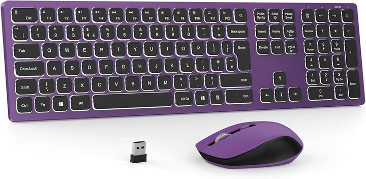 Backlit Keyboard and Mouse Set Rechargeable for Computer Laptop PC Windows USB