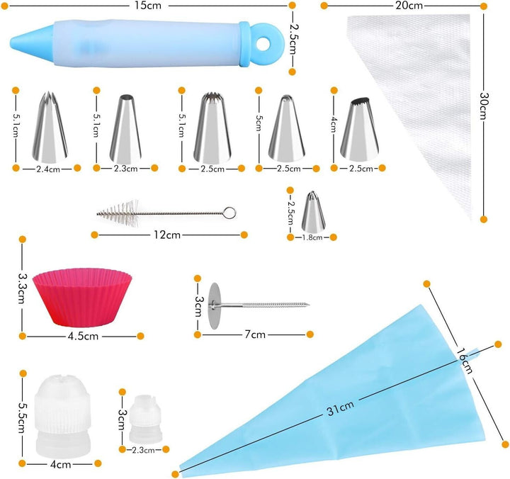 Cake Decorating Tools Kit Bundle Sugarcraft 85 Pcs Cupcake Icing Nozzle Piping