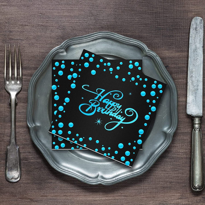 Happy Birthday Napkins Party x48 Tableware Decorations Serviettes Tissues Paper