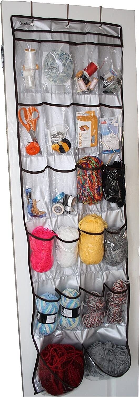 Over Door Storage Organiser Rack Pockets Shoe Toys Kitchen Closet Box Hanging