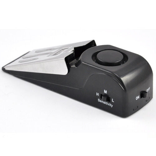 Home Security Wedge Door Stop Alarm System Device Intruder Alert Detection